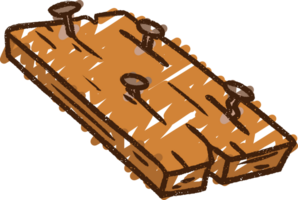 Old Plank Chalk Drawing png
