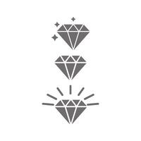 Diamond Trendy Icon vector design templates simple