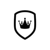 gold shield and king  icon vector design template