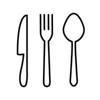 spoon and fork icon vector design template