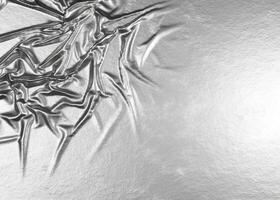 Aluminum foil texture background photo