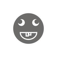 emoji estúpido de sonrisa icono vector diseño modelo