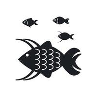 fish icon vector design template