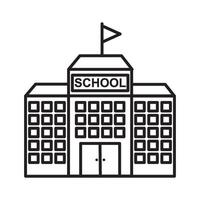 school building of school house icon vector design template