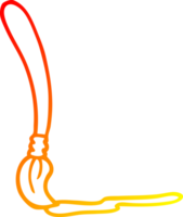 warm gradient line drawing of a cartoon paint brush png