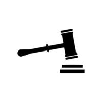 Judge gavel icon vector design template