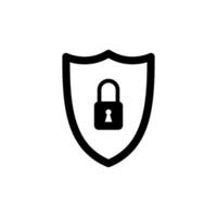 shield and lock Icon Vector Design Template