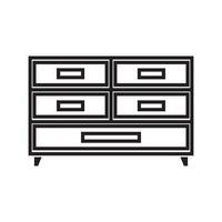 furniture Cupboard wardrobe icon vector design template