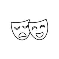 theater mask icon vector design templates