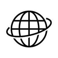 globe internet website icon vector template