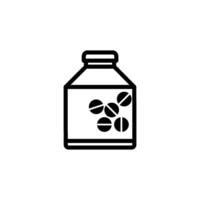 bottle of pill and capsule Medical  icon vector design template