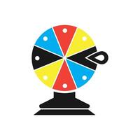 fortune spinning wheel icon vector design template