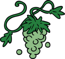 hand drawn cartoon doodle of grapes on vine png