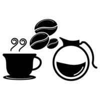 cup glass muc of coffie hot drink icon vector design template