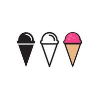 ice cream icon design vector templates