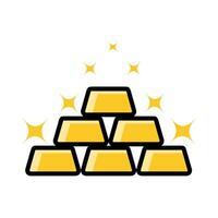 gold bar icon vector design templates