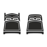 double bed  icon vector design template