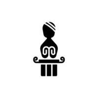 statue icon vector design templates