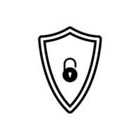 shield and lock Icon Vector Design Template