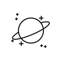 galaxia planeta y satélite icono vector diseño modelo