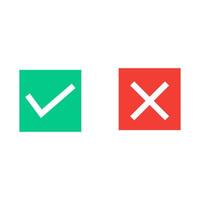 Check Mark of cross icon vector design templates