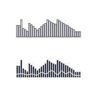 sound wave and speaker icon vector design template