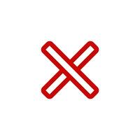 Check Mark of cross icon vector design templates