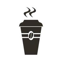 taza vaso moco de café caliente bebida icono vector diseño modelo
