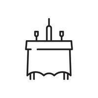 furniture table icon vector design template