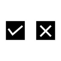 Check Mark of cross icon vector design templates