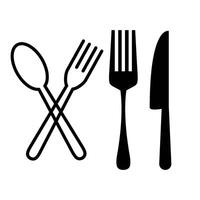 spoon and fork icon vector design template