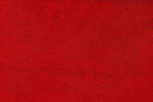 Red velvet background studio photo. Macro photo of natural red-dyed suede.