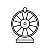 fortuna hilado rueda icono vector diseño modelo