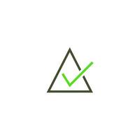 triángulo cheque marca icono vector diseño plantillas