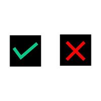 Check Mark of cross icon vector design templates