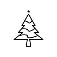 Navidad abeto pino icono vector diseño modelo