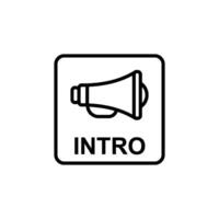 intro icon vector design template simple