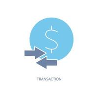 transaction concept line icon. Simple element illustration. transaction concept outline symbol design. vector