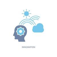 imagination concept line icon. Simple element illustration.imagination concept outline symbol design. vector