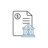 bank statement concept line icon. Simple element illustration. bank statement concept outline symbol design. vector