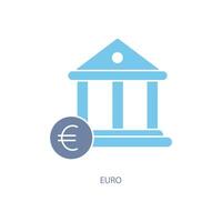 euro concept line icon. Simple element illustration. euro concept outline symbol design. vector