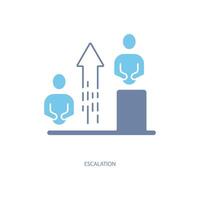 escalation concept line icon. Simple element illustration. escalation concept outline symbol design. vector