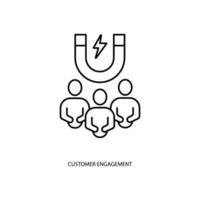 customer engagement concept line icon. Simple element illustration. customer engagement concept outline symbol design. vector