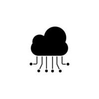 cloud crm concept line icon. Simple element illustration. cloud crm concept outline symbol design. vector