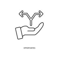 oportunidades concepto línea icono. sencillo elemento ilustración. oportunidades concepto contorno símbolo diseño. vector