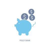 piggy bank concept line icon. Simple element illustration. piggy bank concept outline symbol design. vector