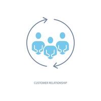 customer relationship concept line icon. Simple element illustration. customer relationship concept outline symbol design. vector