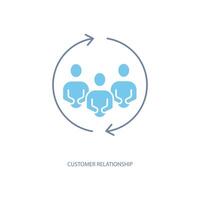 customer relationship concept line icon. Simple element illustration. customer relationship concept outline symbol design. vector