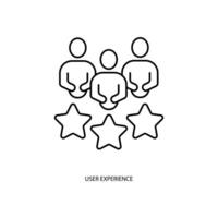 user experience concept line icon. Simple element illustration. user experience concept outline symbol design. vector