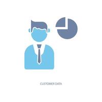 customer data concept line icon. Simple element illustration. customer data concept outline symbol design. vector